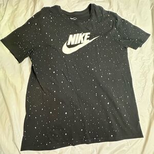 Nike Black and White Stars all over graphic design short sleeved T-shirt Size XL